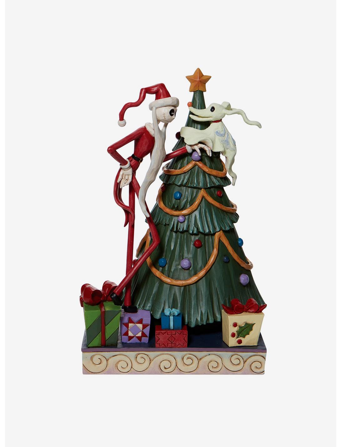 The Nightmare Before Christmas Disney Traditions Santa Jack and Zero with Tree Statue, , hi-res