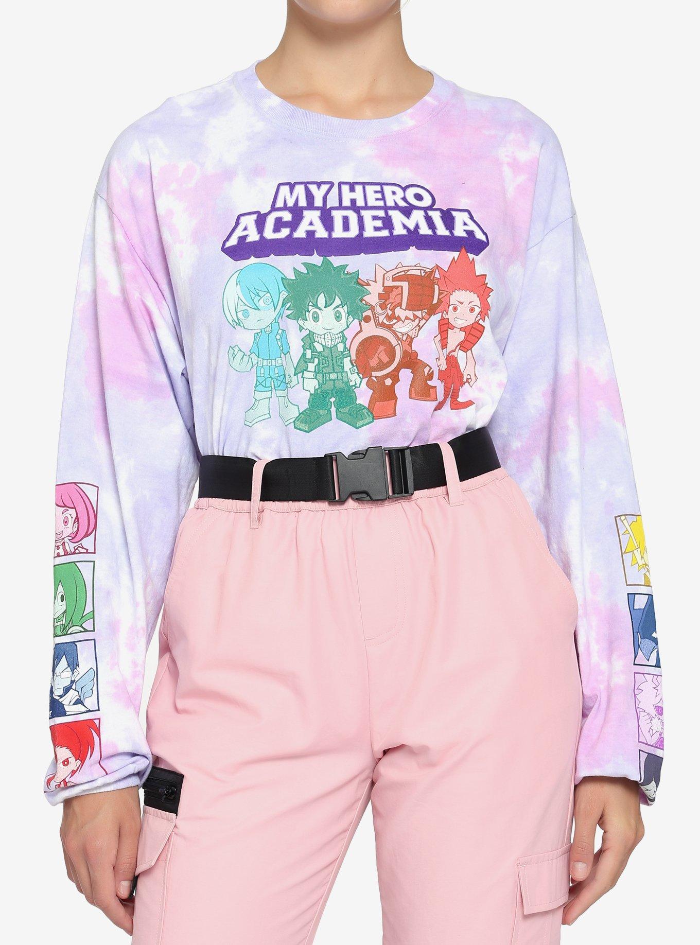 My Hero Academia Boys Chibi Group Pastel Wash Girls Long-Sleeve T-Shirt, MULTI, hi-res