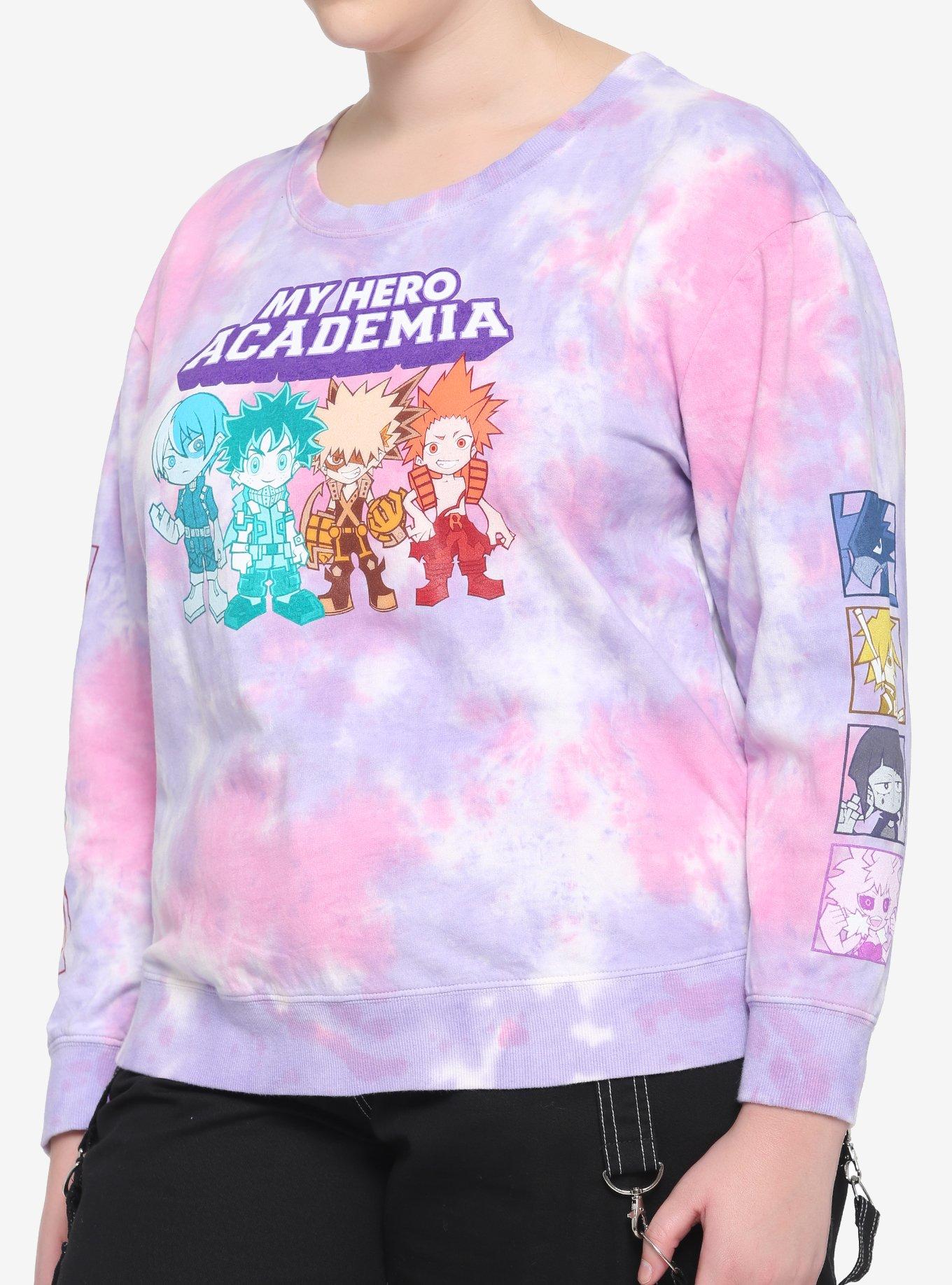 My Hero Academia Boys Chibi Group Pastel Wash Girls Long-Sleeve T