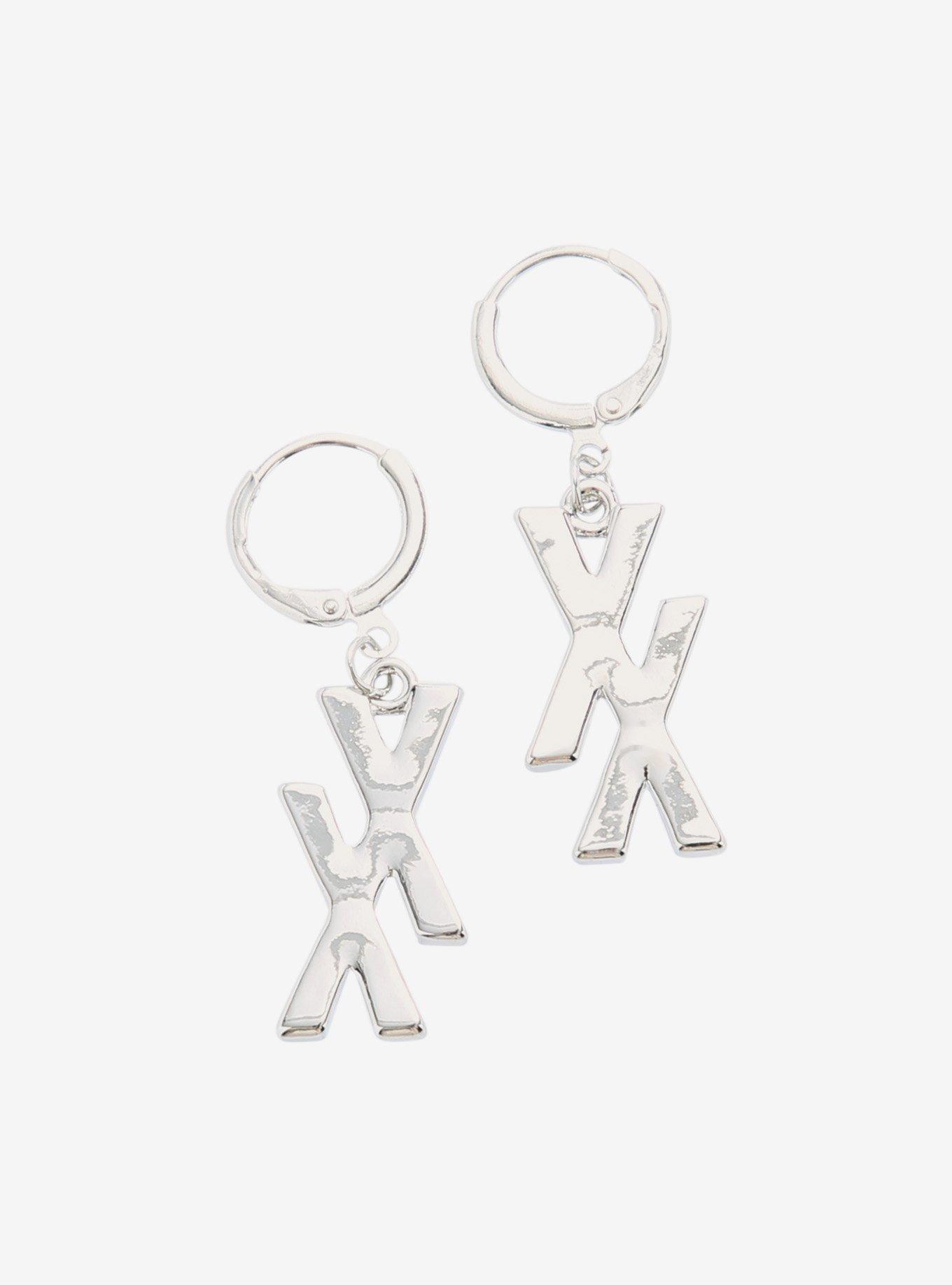 Machine Gun Kelly XX Logo Huggie Hoop Earrings, , hi-res