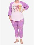 Fruits Basket Lavender Girls Thermal Pajama Set Plus Size, MULTI, hi-res