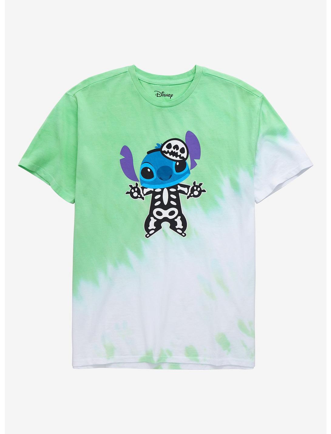 Our Universe Stitch in Skeleton Costume Women's Tie-Dye T-Shirt - BoxLunch Exclusive, TIE DYE, hi-res