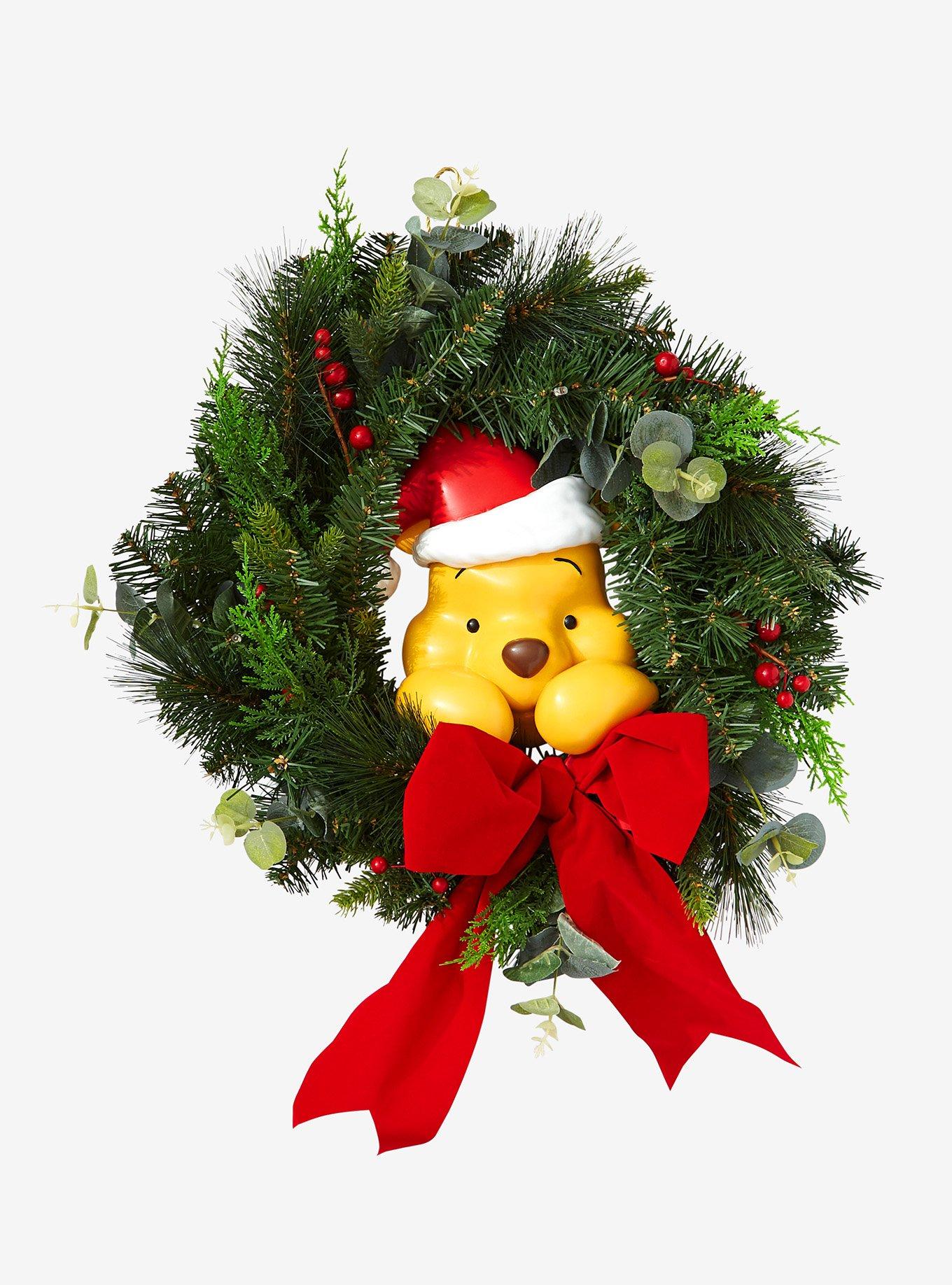 Disney Winnie the Pooh Santa Pooh Light-Up Wreath - BoxLunch Exclusive, , hi-res