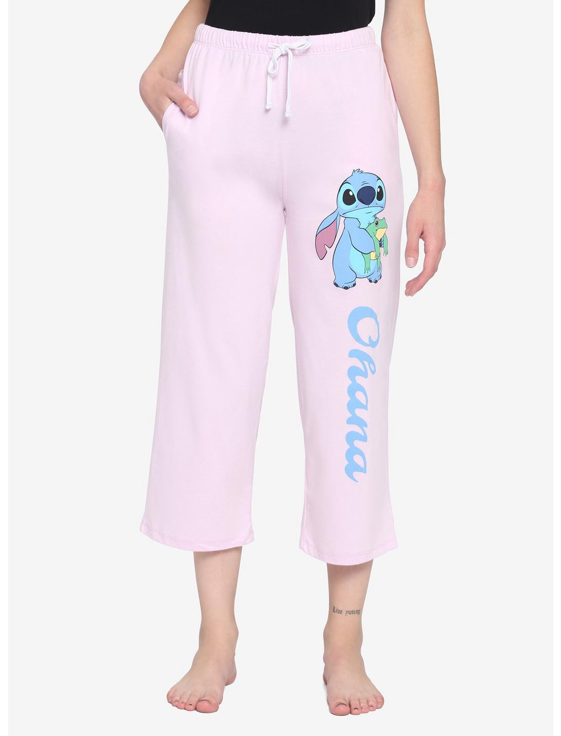 Disney Lilo & Stitch Ohana Girls Crop Lounge Pants, MULTI, hi-res