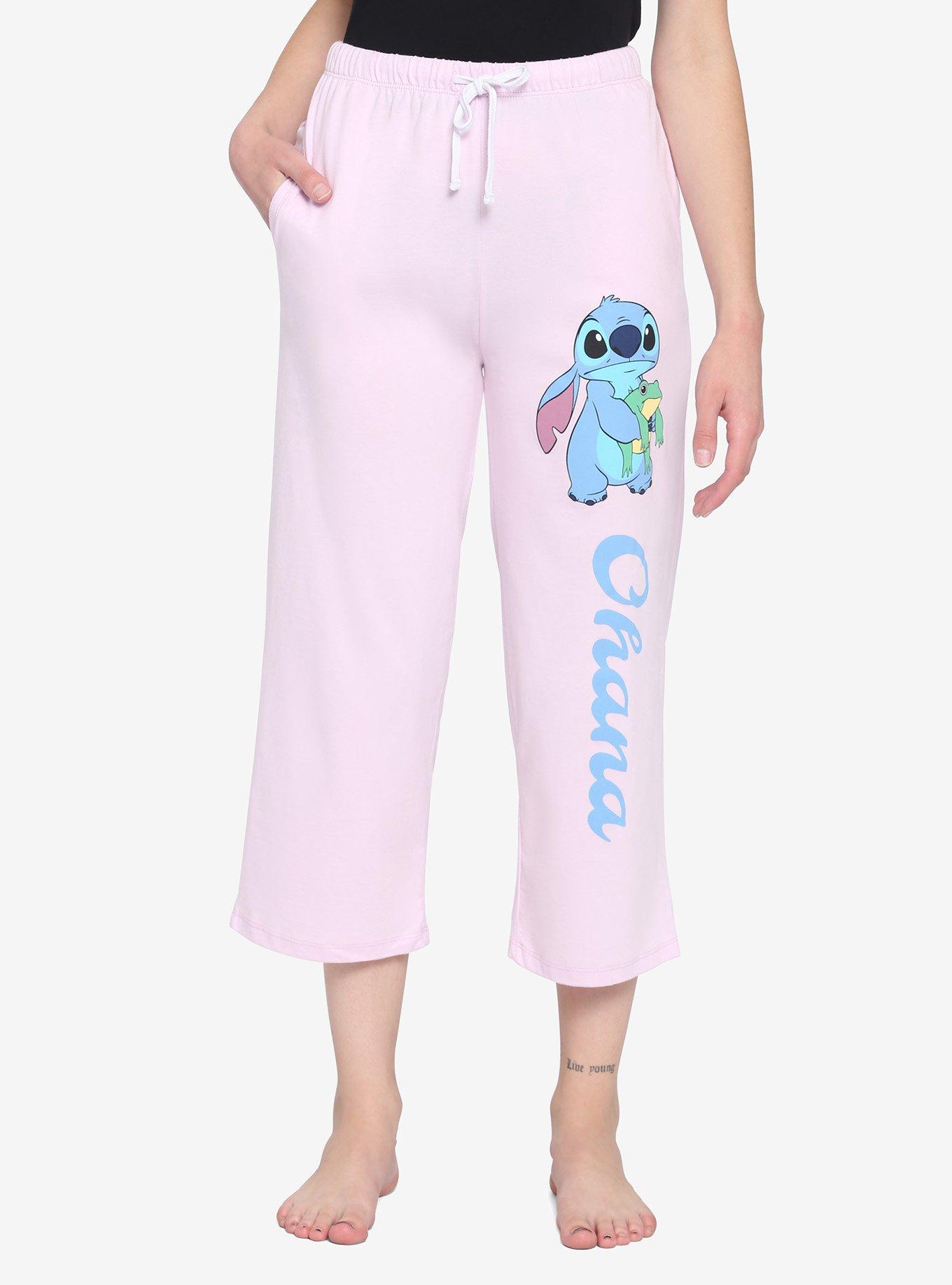 Disney Lilo & Stitch Ohana Girls Crop Lounge Pants, MULTI, hi-res