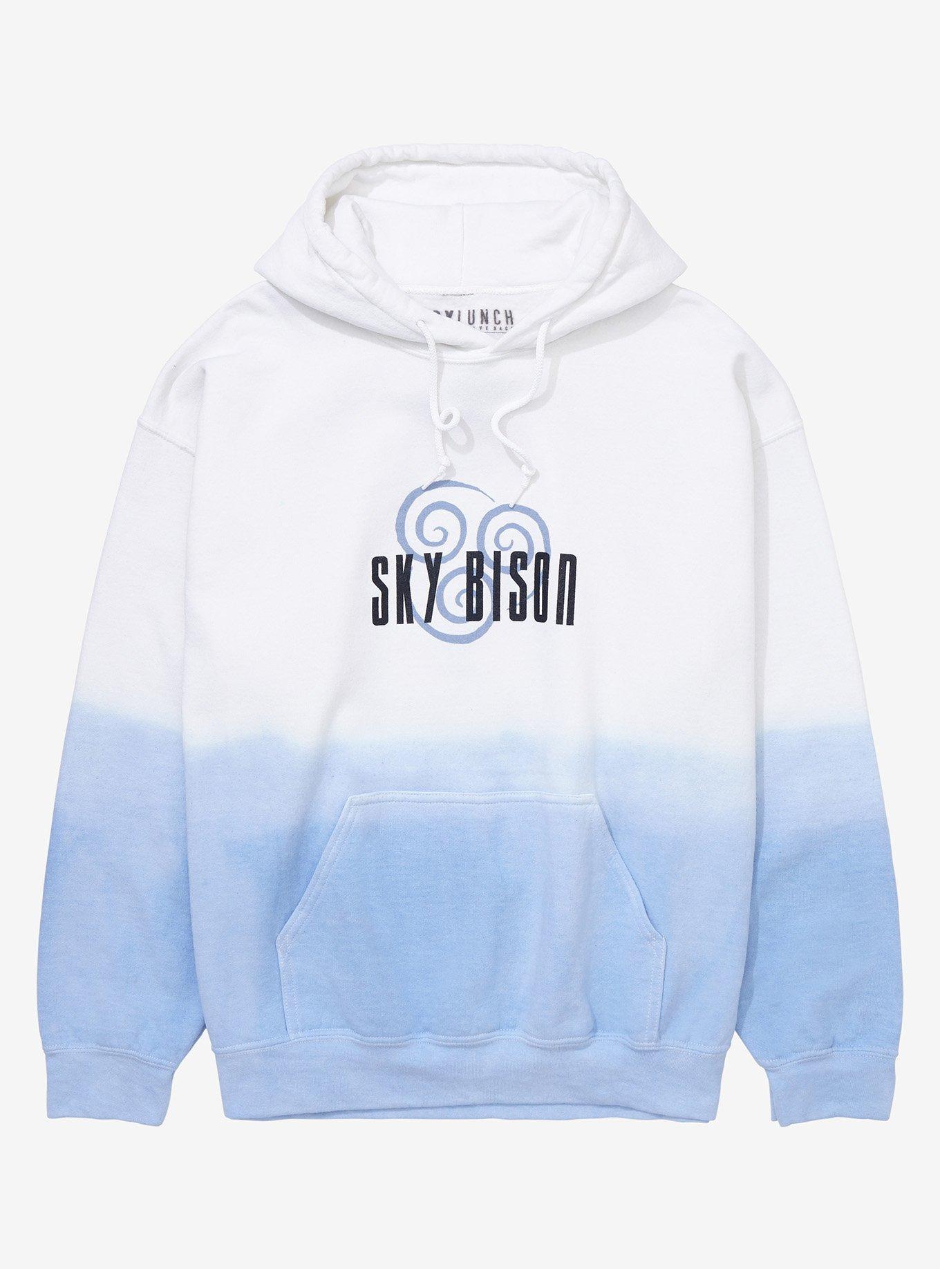 Avatar: The Last Airbender Air Nomads Sky Bison Women's Dip-Dye Hoodie - BoxLunch Exclusive, LIGHT BLUE, hi-res