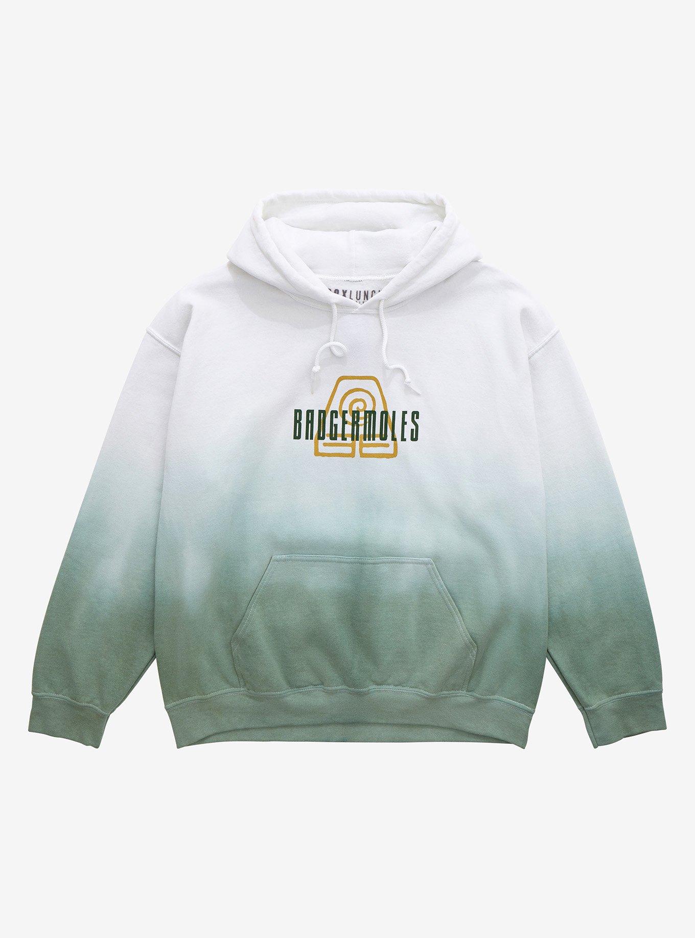 Avatar: The Last Airbender Badgermoles Women's Dip-Dye Hoodie - BoxLunch Exclusive, GREEN, hi-res