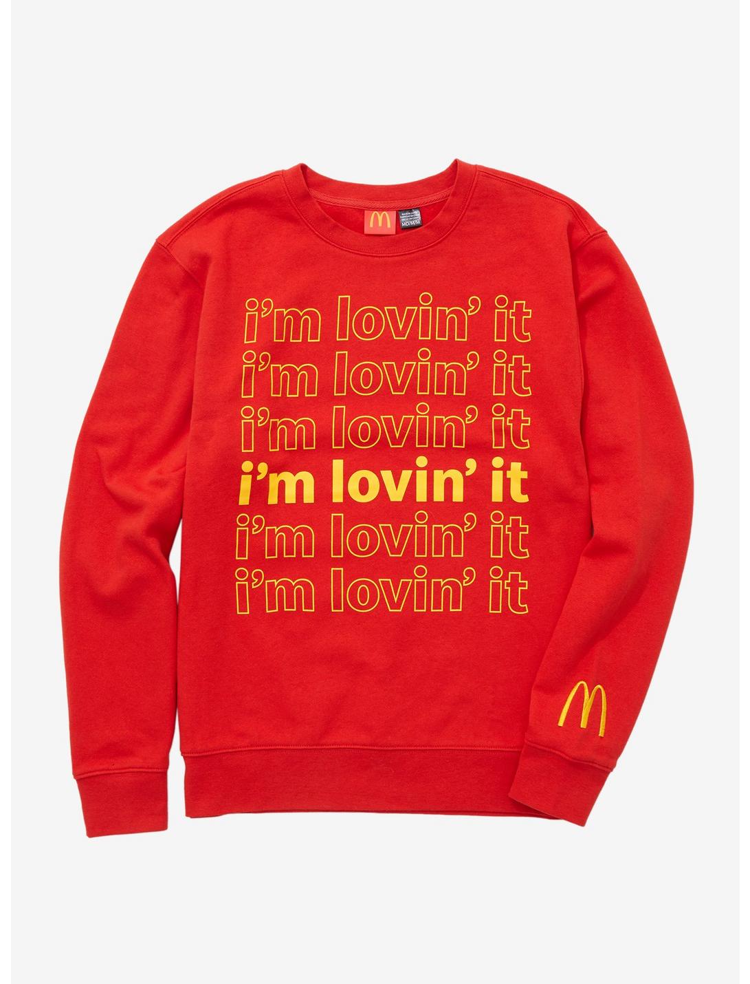 McDonald's I'm Lovin' It Crewneck - BoxLunch Exclusive, RED, hi-res