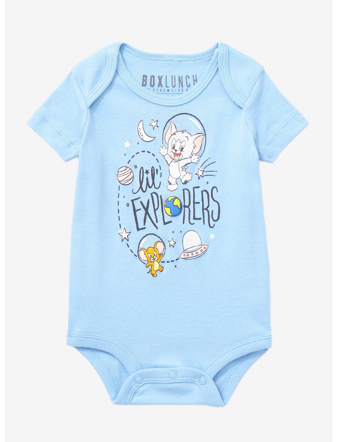 Tom & Jerry Lil’ Explorers Infant One-Piece - BoxLunch Exclusive, LIGHT BLUE, hi-res