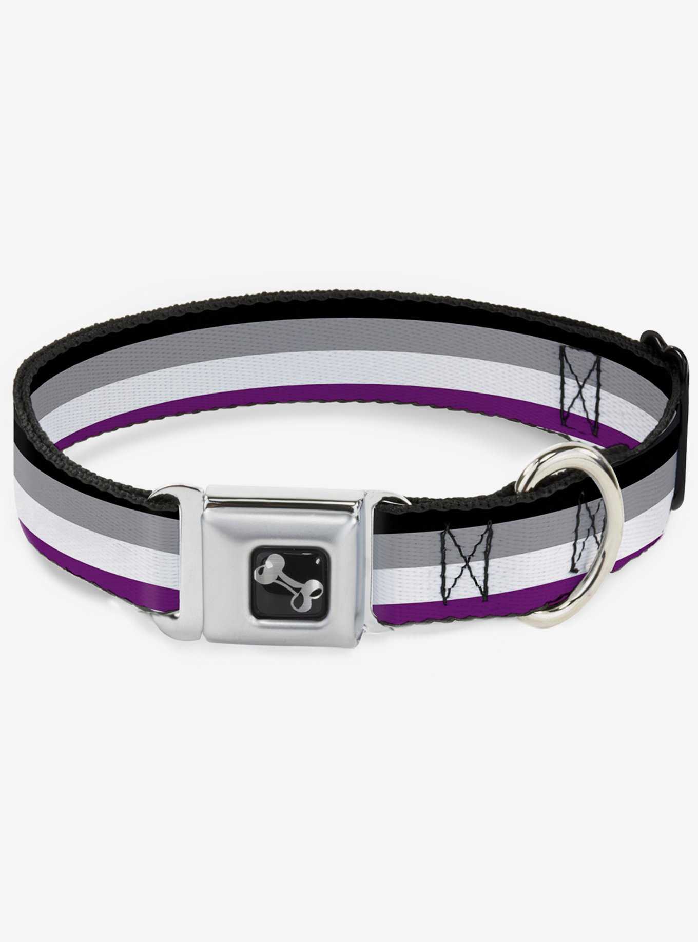 Asexual Flag Seatbelt Dog Collar, , hi-res