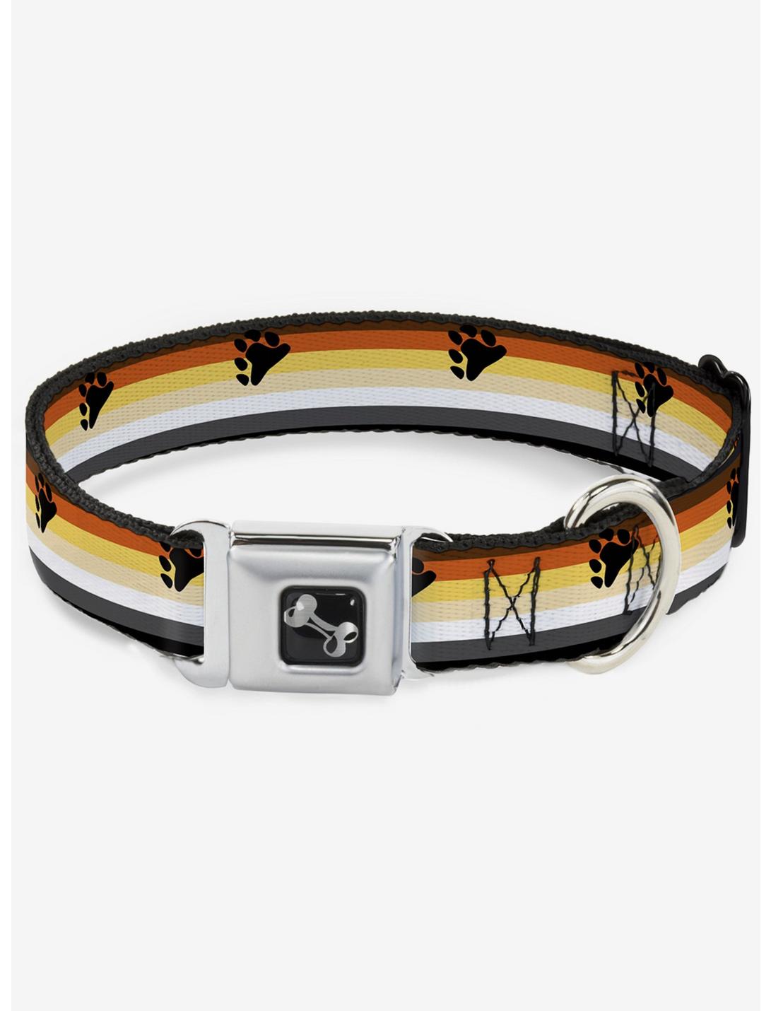 Bear Flag Seatbelt Dog Collar, RAINBOW, hi-res