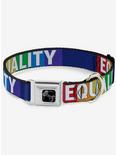Equality Blocks Seatbelt Dog Collar, RAINBOW, hi-res