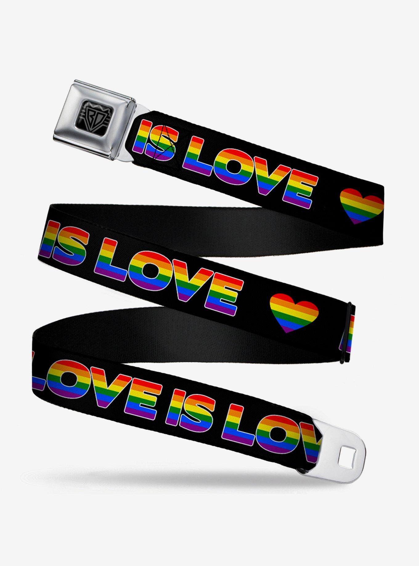 Love is Love Heart Seatbelt Belt, , hi-res
