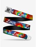 Love is Love Tie Dye Seatbelt Belt, RAINBOW, hi-res