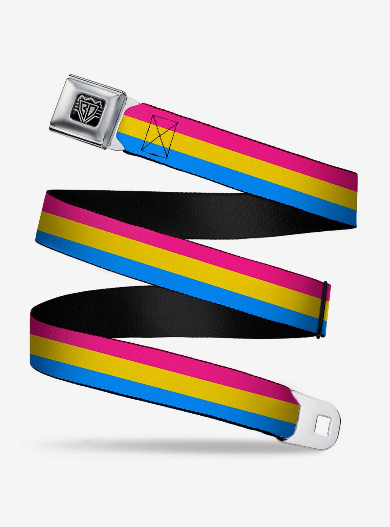 BUCKLEDOWN Pansexual Flag Seatbelt Belt
