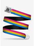 Pansexual Flag Seatbelt Belt, RAINBOW, hi-res