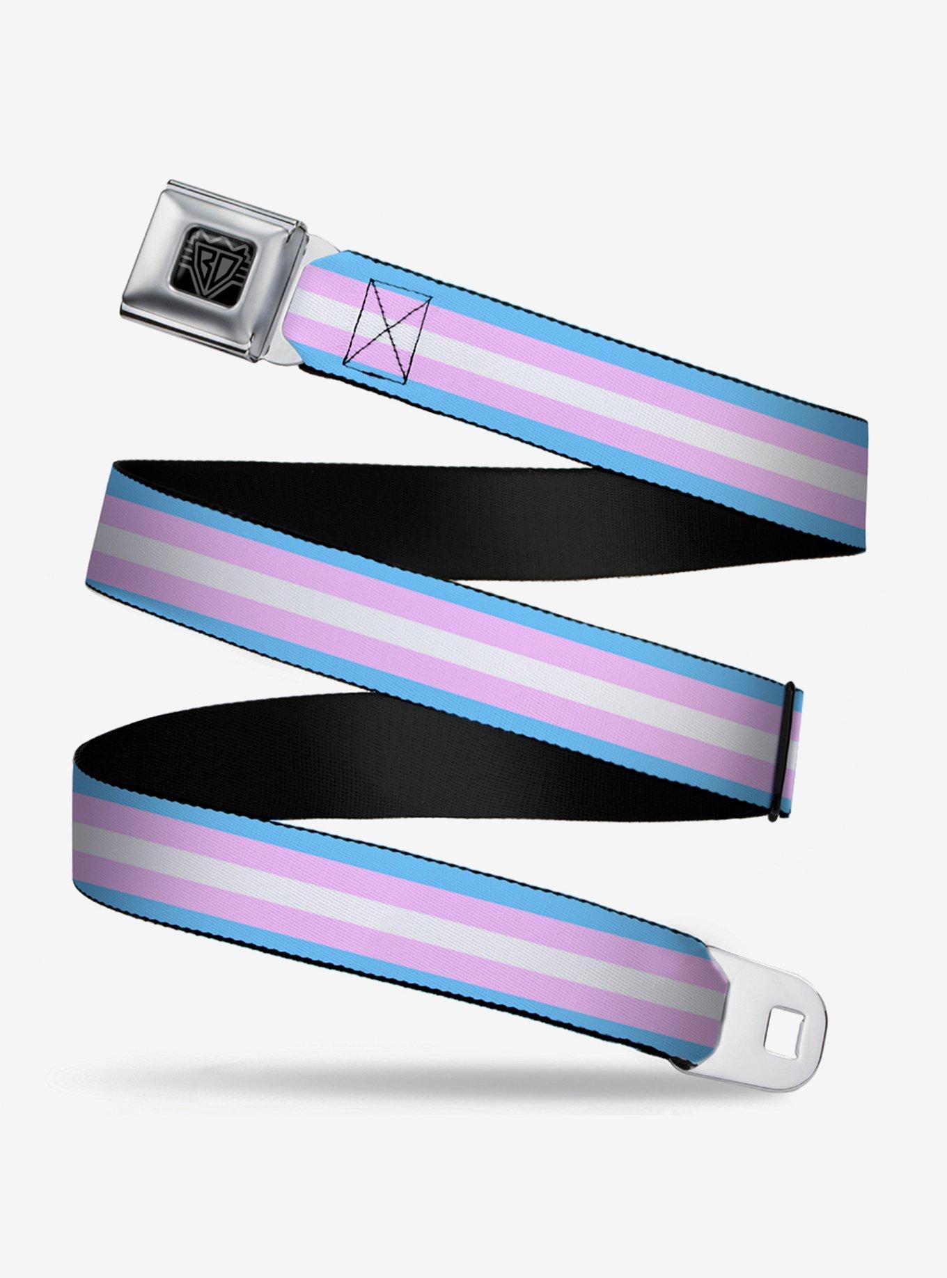 Transgender Flag Seatbelt Belt, , hi-res