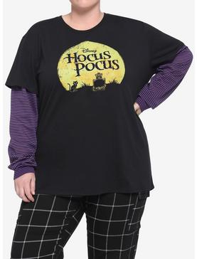 Disney Hocus Pocus Stripe Twofer Girls Long-Sleeve Top Plus Size, , hi-res