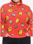 Disney Winnie The Pooh Fuzzy Half-Zipper Girls Sweater Plus Size, MULTI, hi-res