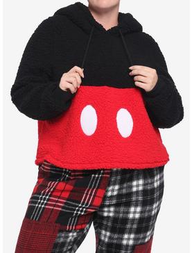 Disney Mickey Mouse Sherpa Girls Hoodie Plus Size, , hi-res
