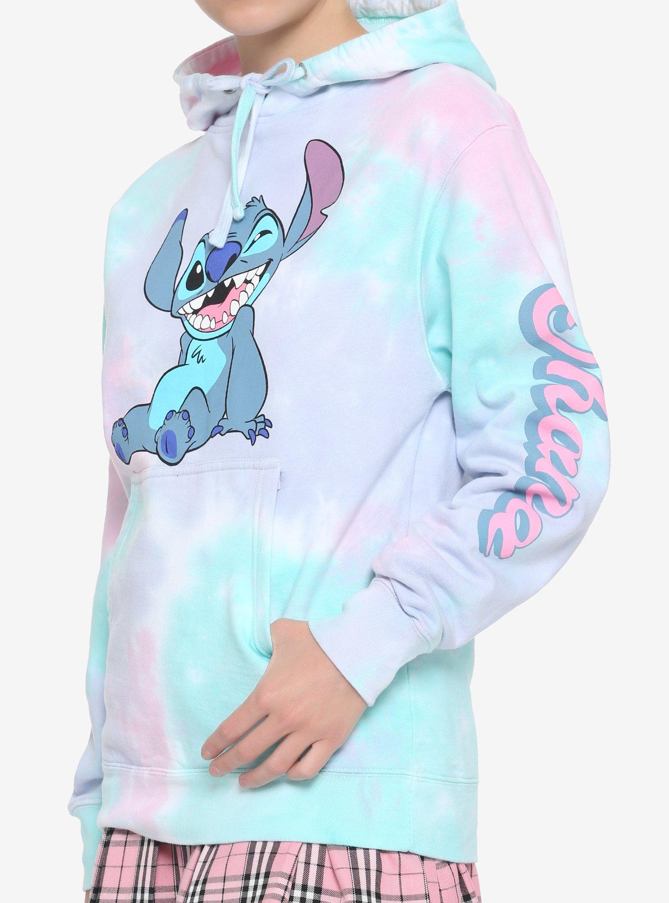 Disney Lilo & Stitch Ohana Pastel Tie-Dye Girls Hoodie | Hot Topic