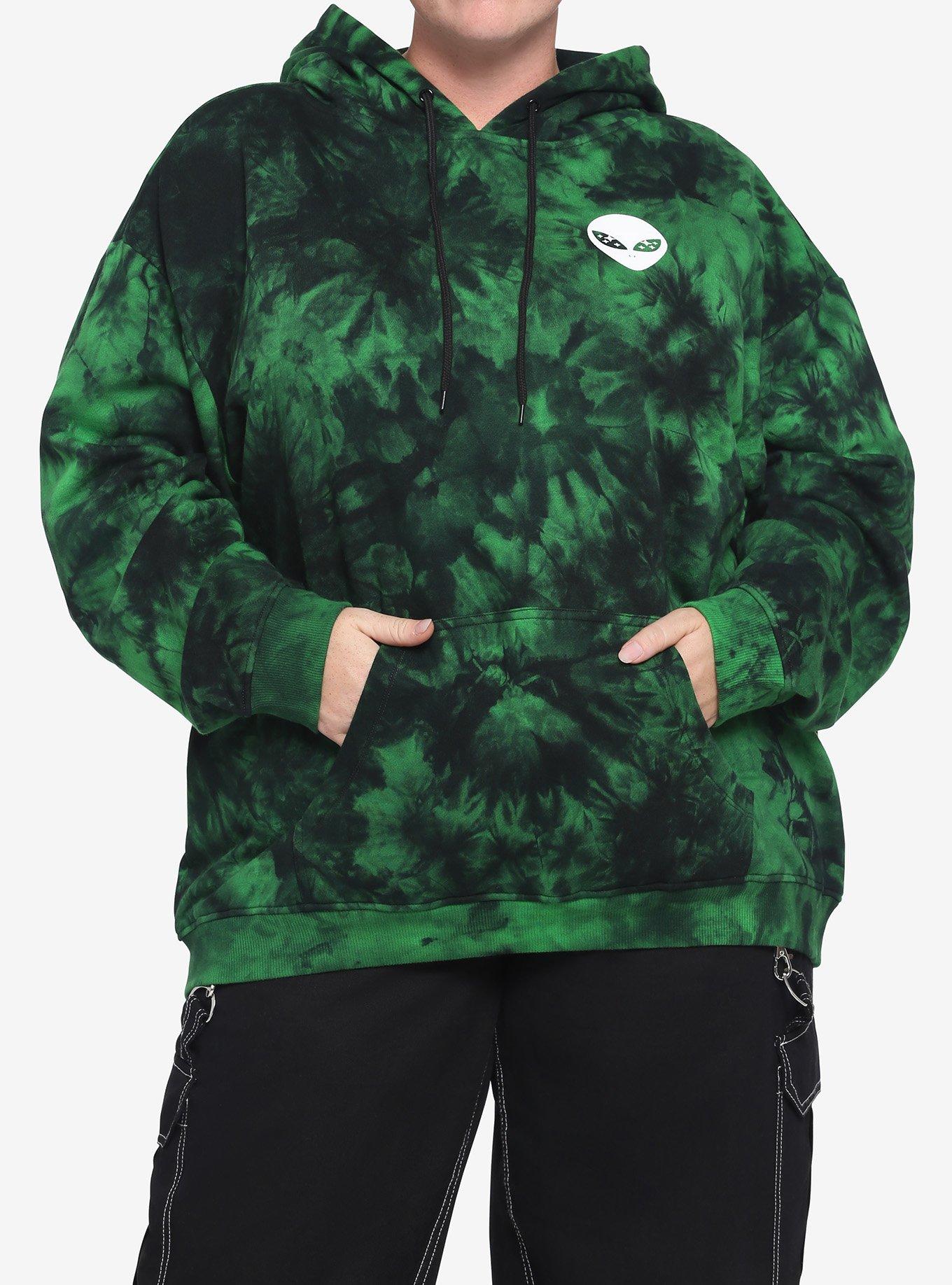 Alien Get Me Out Of Here Green Wash Girls Hoodie Plus Size, MULTI, hi-res view 1