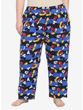 Plus Size Disney Mickey Mouse Stripe Girls Pajama Pants Plus Size, , hi-res