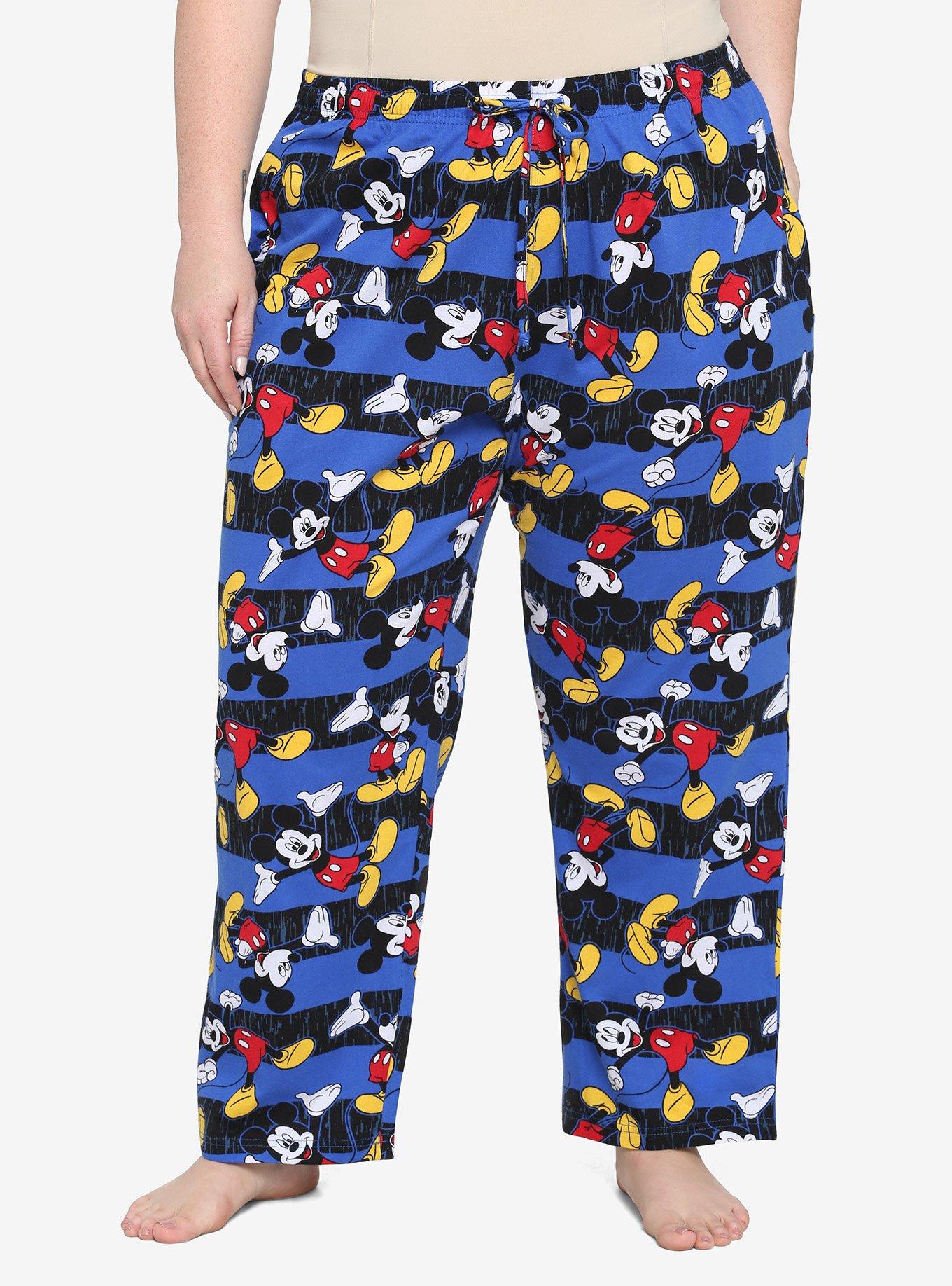 Disney Mickey Mouse Stripe Girls Pajama Pants Plus Size, MULTI, hi-res