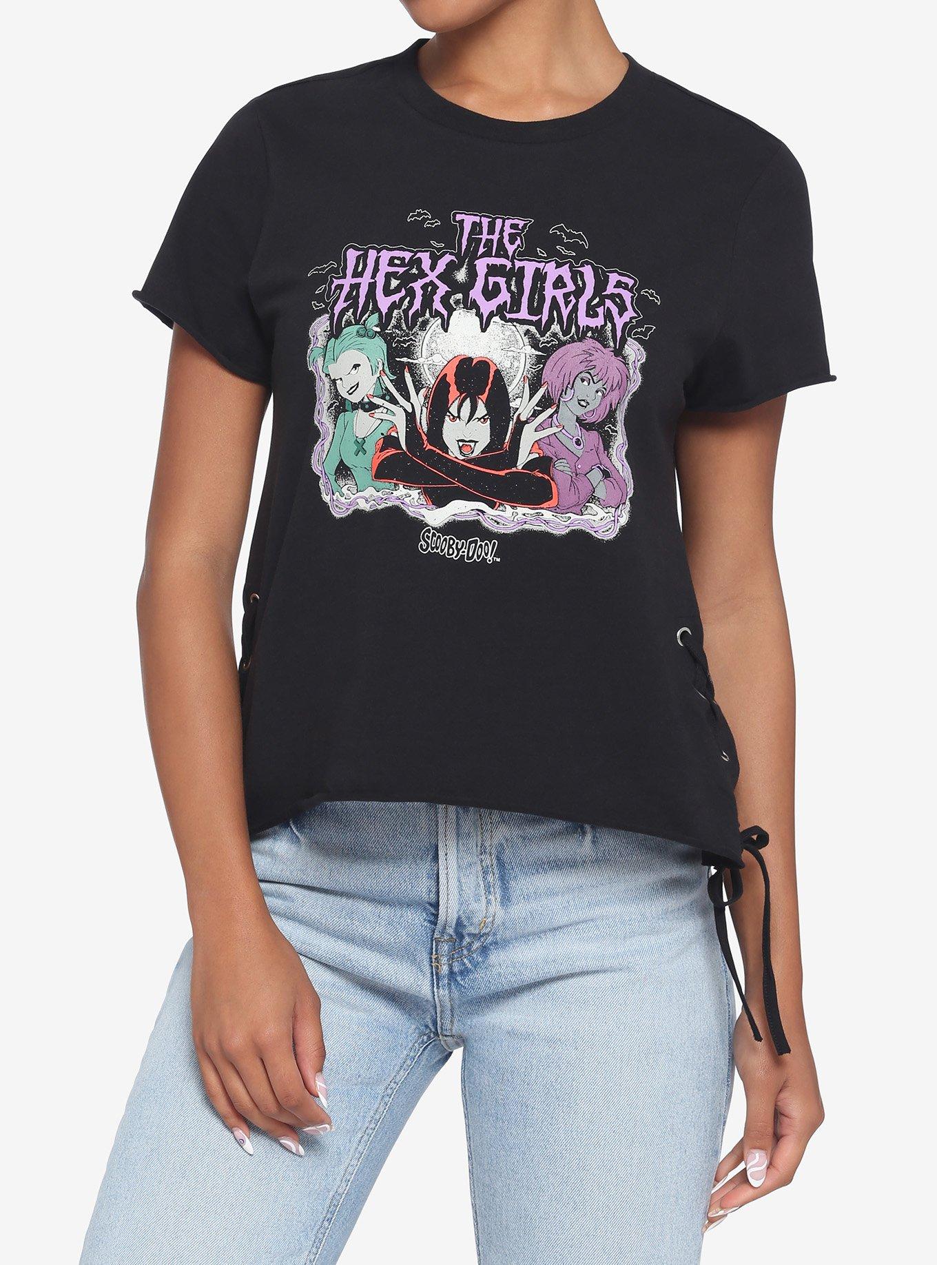 Scooby-Doo! The Hex Girls Lace-Up Girls Crop T-Shirt, MULTI, hi-res