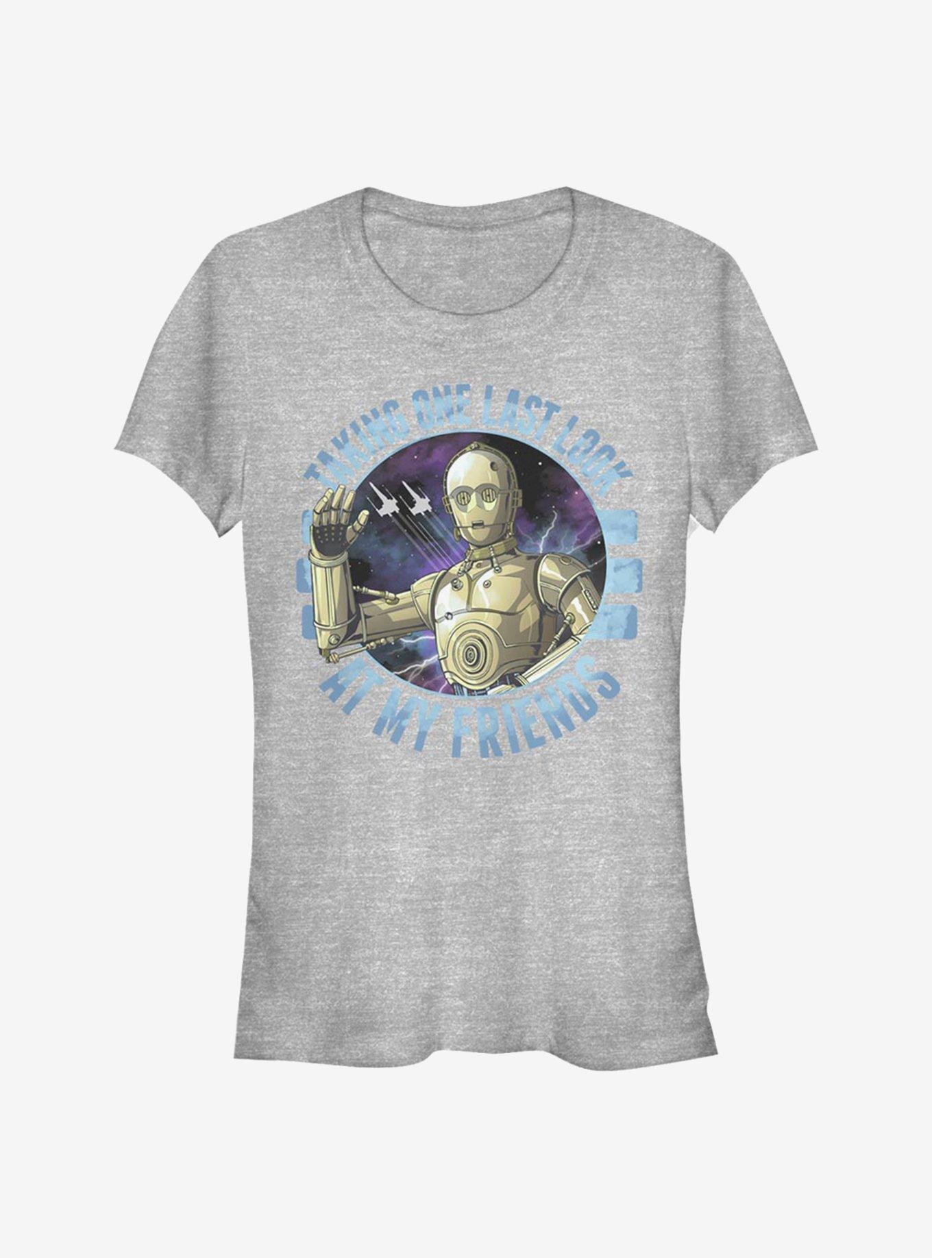 Star Wars: The Rise Of Skywalker Bye C-3PO Girls T-Shirt, ATH HTR, hi-res