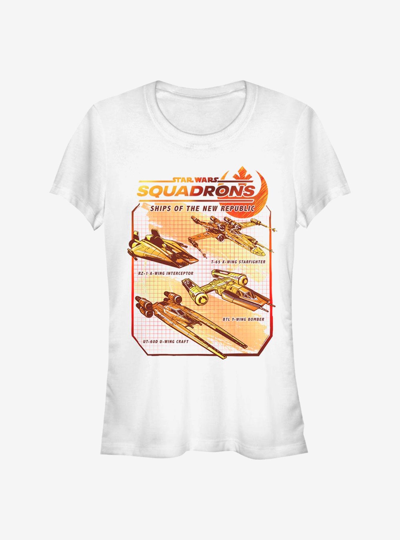 Star Wars Rebel Ships Girls T-Shirt, WHITE, hi-res