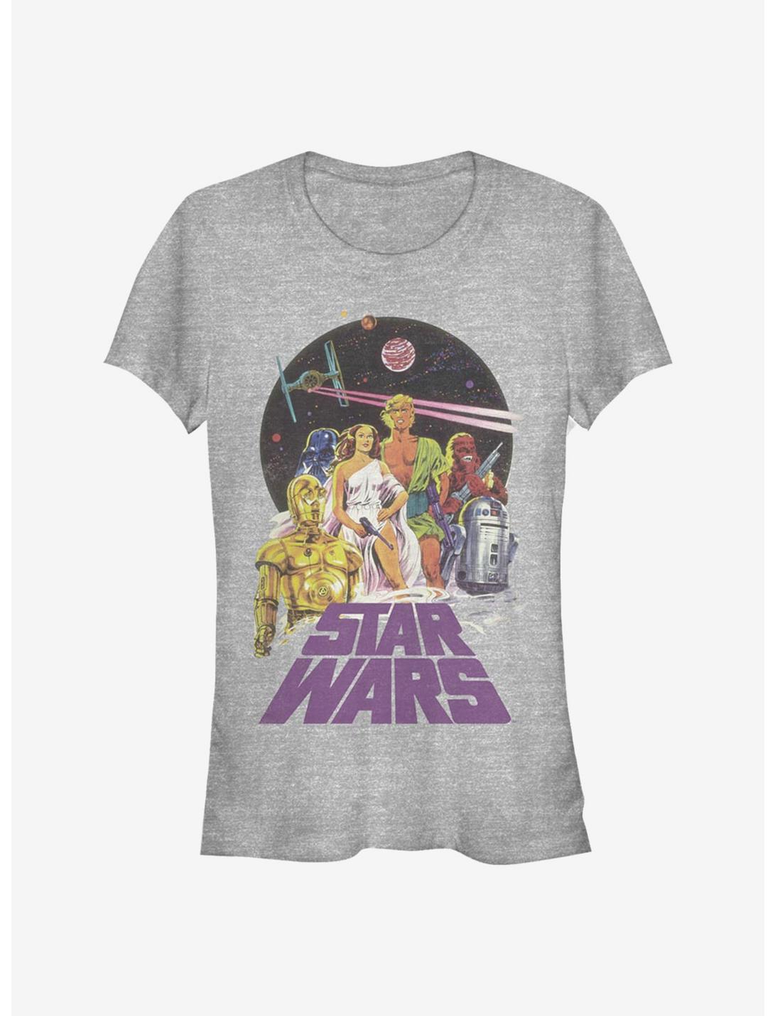 Star Wars Vintage Star Wars Girls T-Shirt, ATH HTR, hi-res