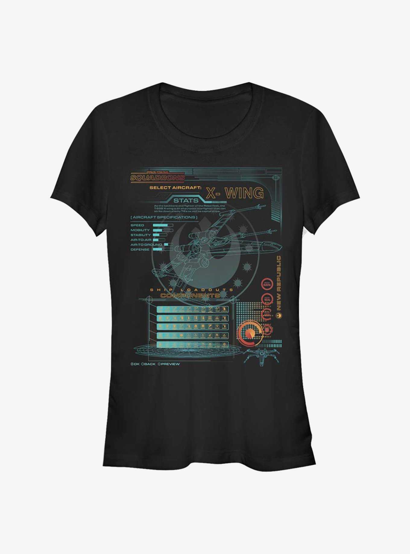 Star Wars X-Wing Game Components Girls T-Shirt, , hi-res