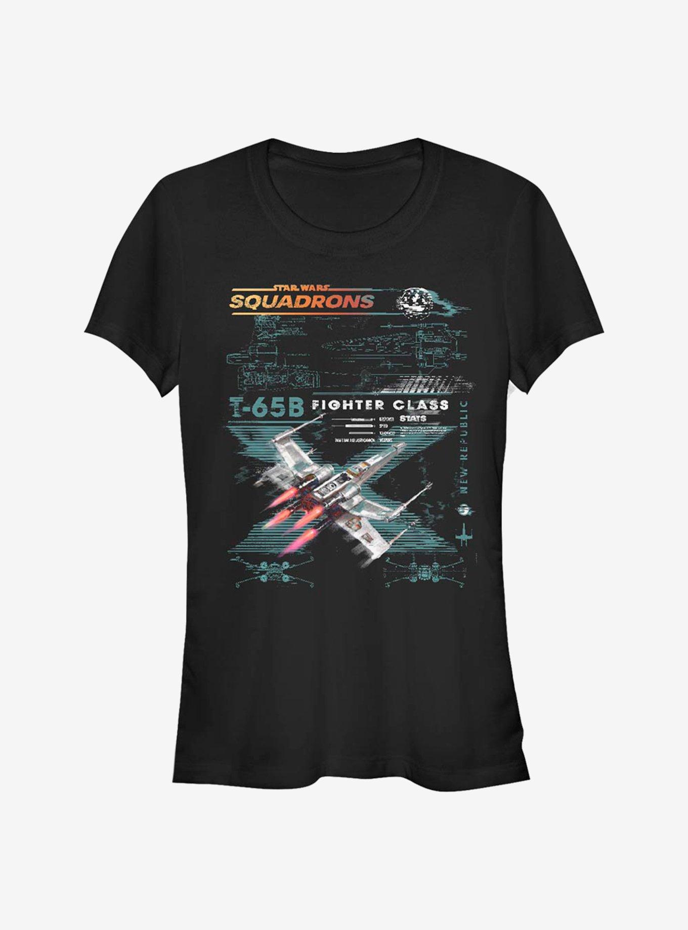 Star Wars X-Wing Squad Scheme Girls T-Shirt, BLACK, hi-res