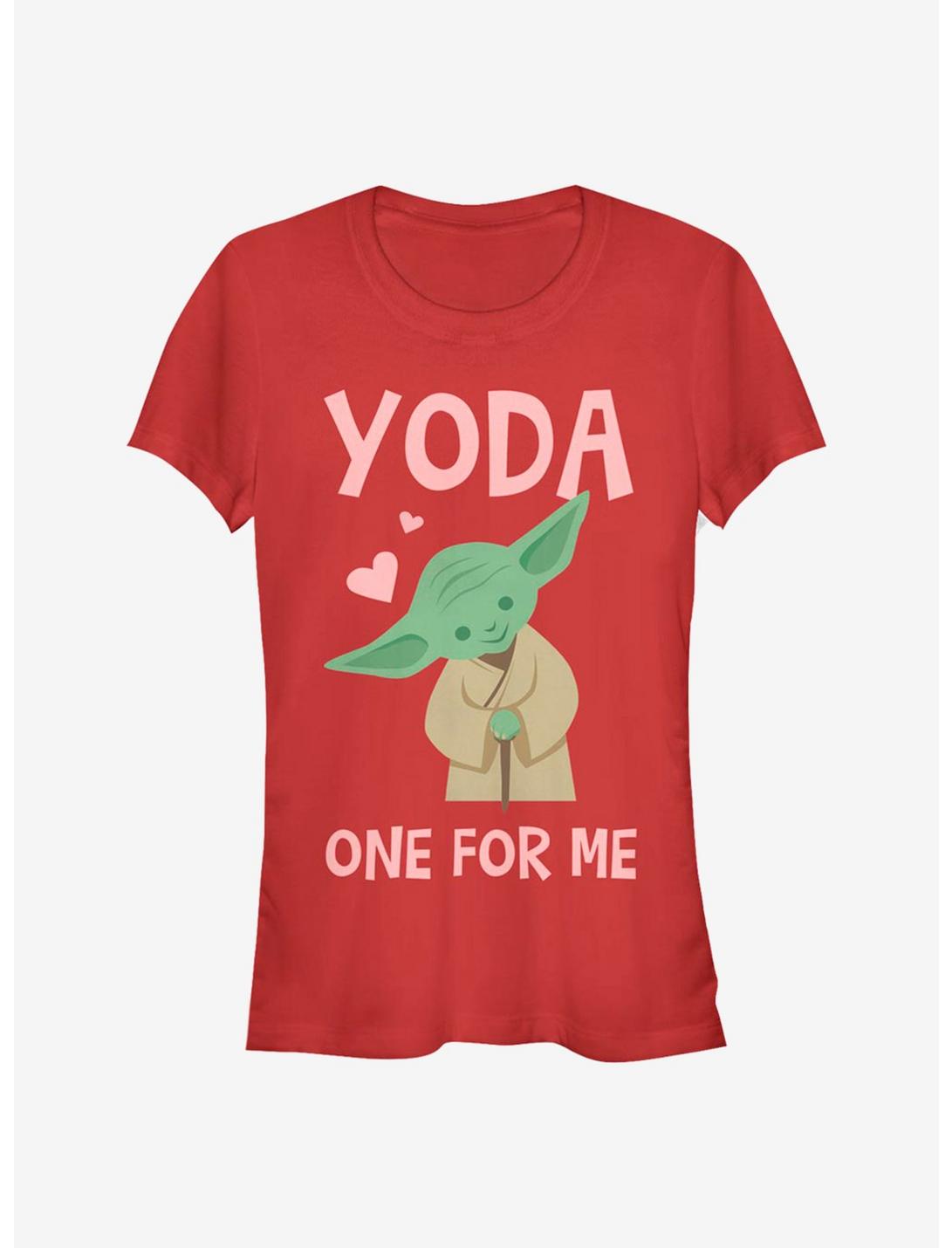 Star Wars Yoda One For Me Girls T-Shirt, RED, hi-res