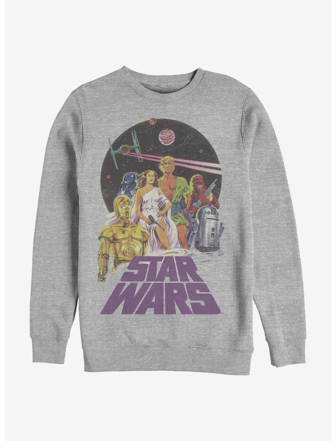 Star Wars Vintage Star Wars Crew Sweatshirt, ATH HTR, hi-res