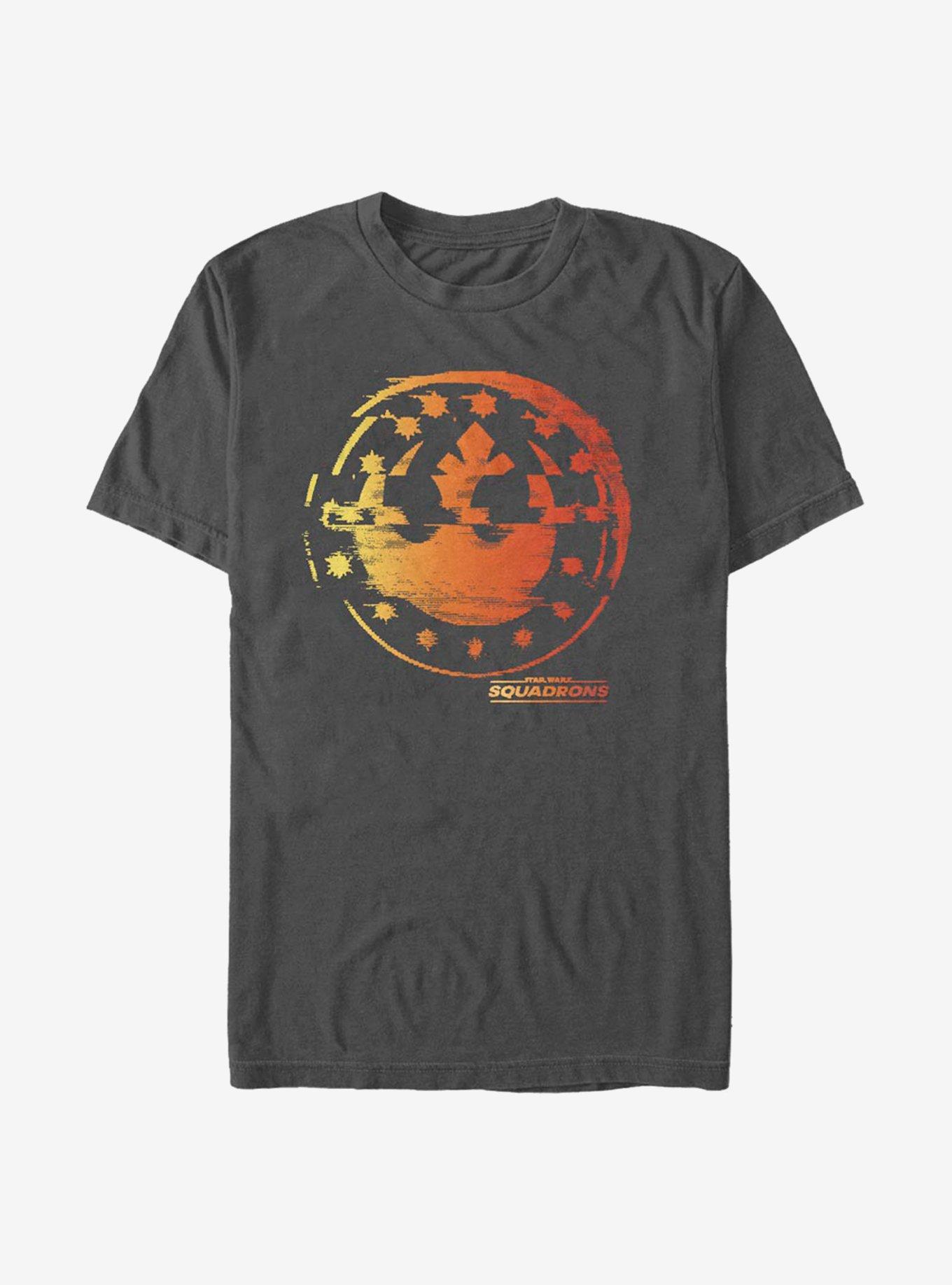 Star Wars Logo Glitches T-Shirt, CHARCOAL, hi-res