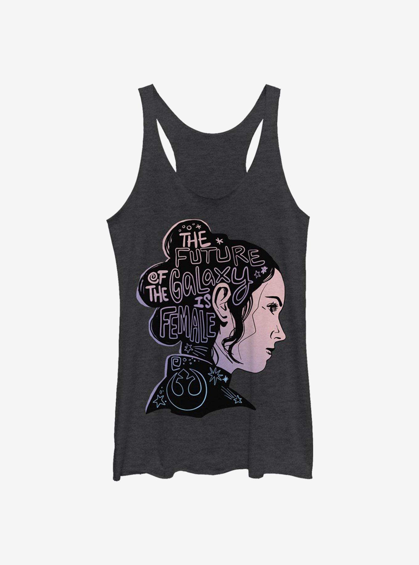 Star Wars: The Rise Of Skywalker Female Future Silhouette Girls Tank, BLK HTR, hi-res
