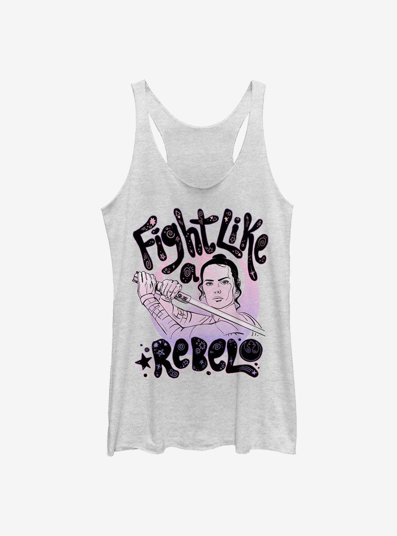 Star Wars: The Rise Of Skywalker Rebel Girl Girls Tank, WHITE HTR, hi-res