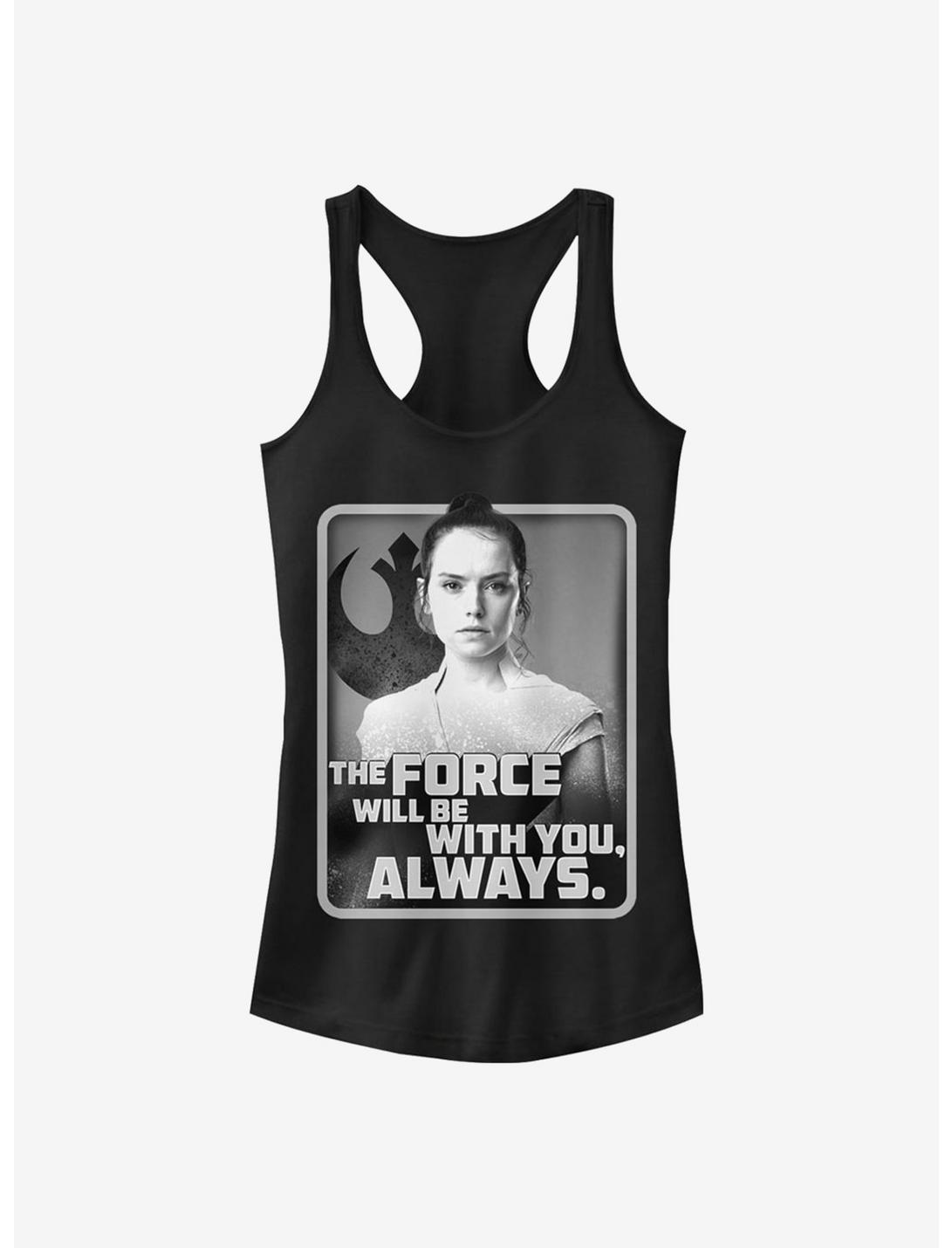 Star Wars: The Rise Of Skywalker With You Rey Girls Tank Top, BLACK, hi-res