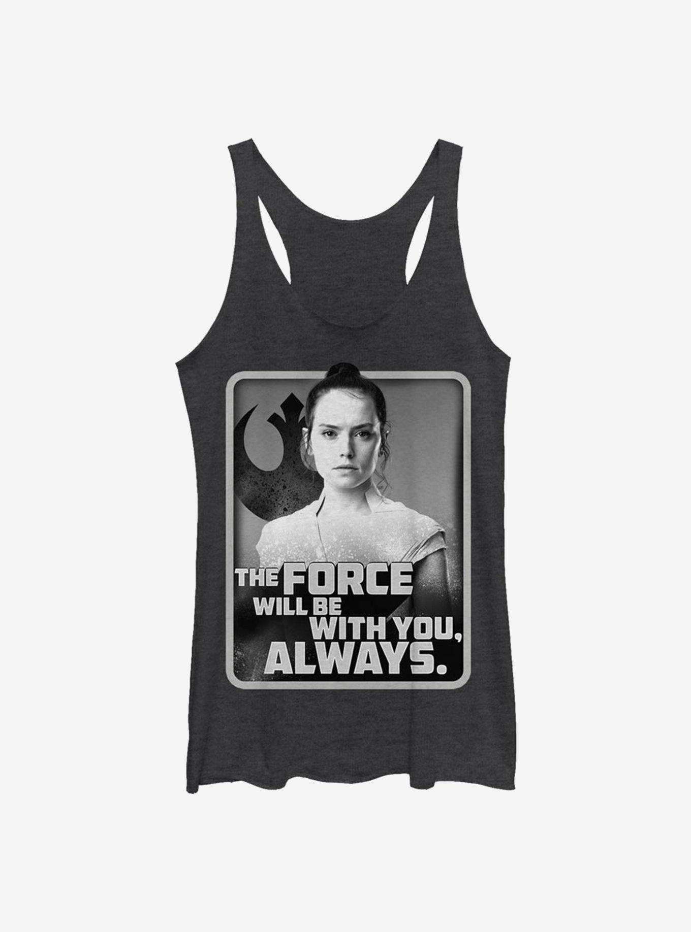 Star Wars: The Rise Of Skywalker With You Rey Girls Tank Top, BLK HTR, hi-res