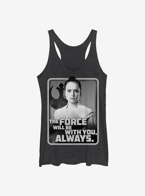 Star Wars: The Rise Of Skywalker With You Rey Girls Tank Top - BLACK ...