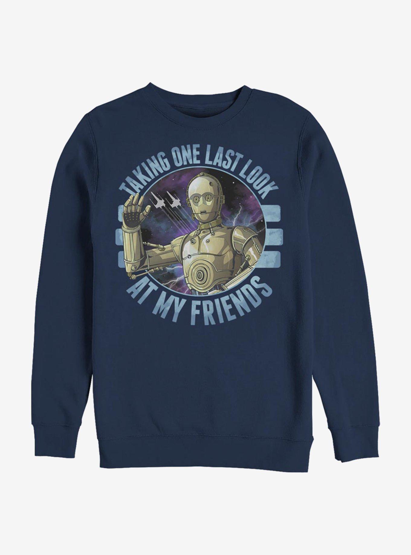 Star Wars: The Rise Of Skywalker Bye C-3PO Crew Sweatshirt, NAVY, hi-res
