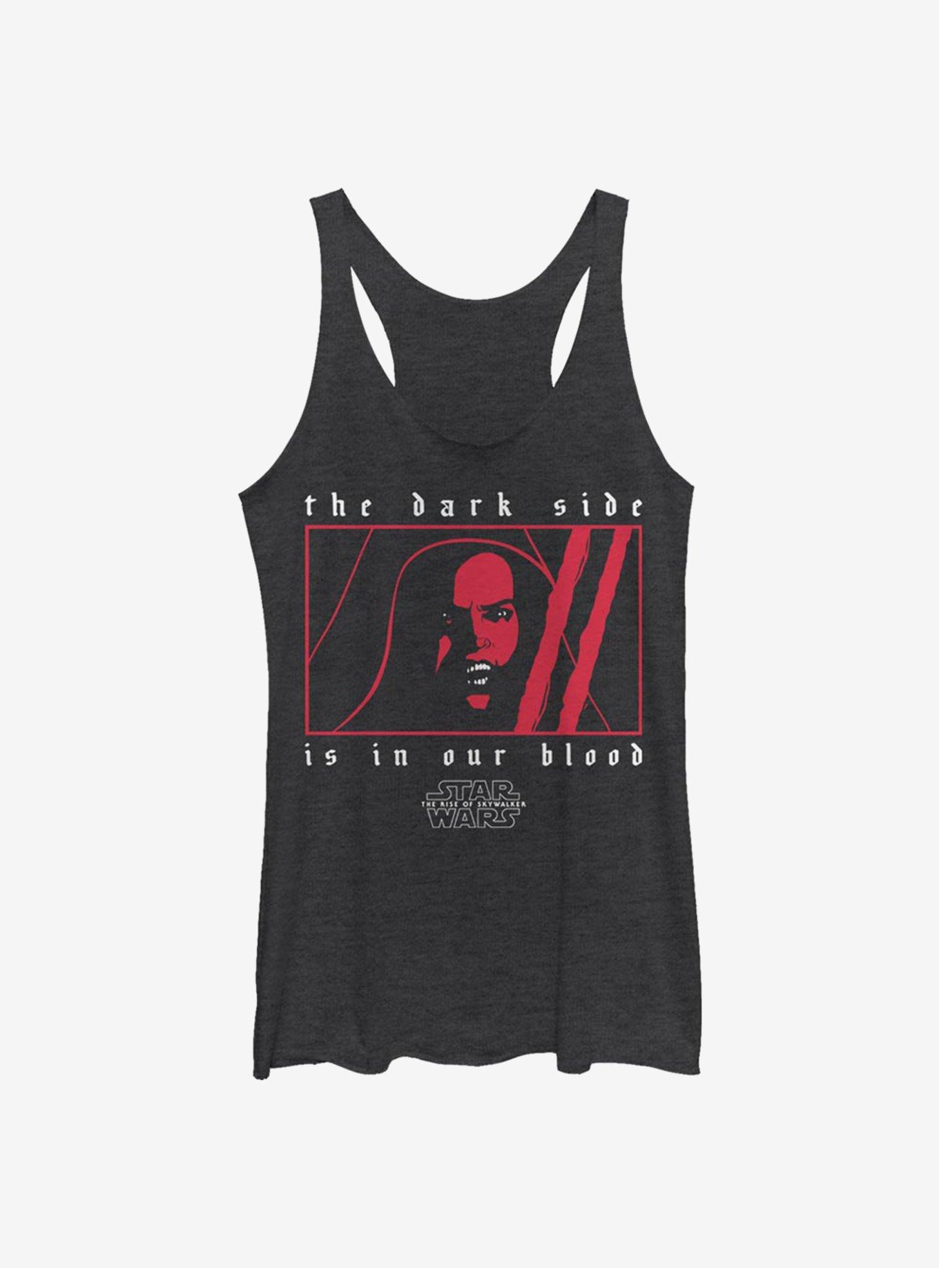 Star Wars: The Rise Of Skywalker Sith Rey Girls Tank, BLK HTR, hi-res