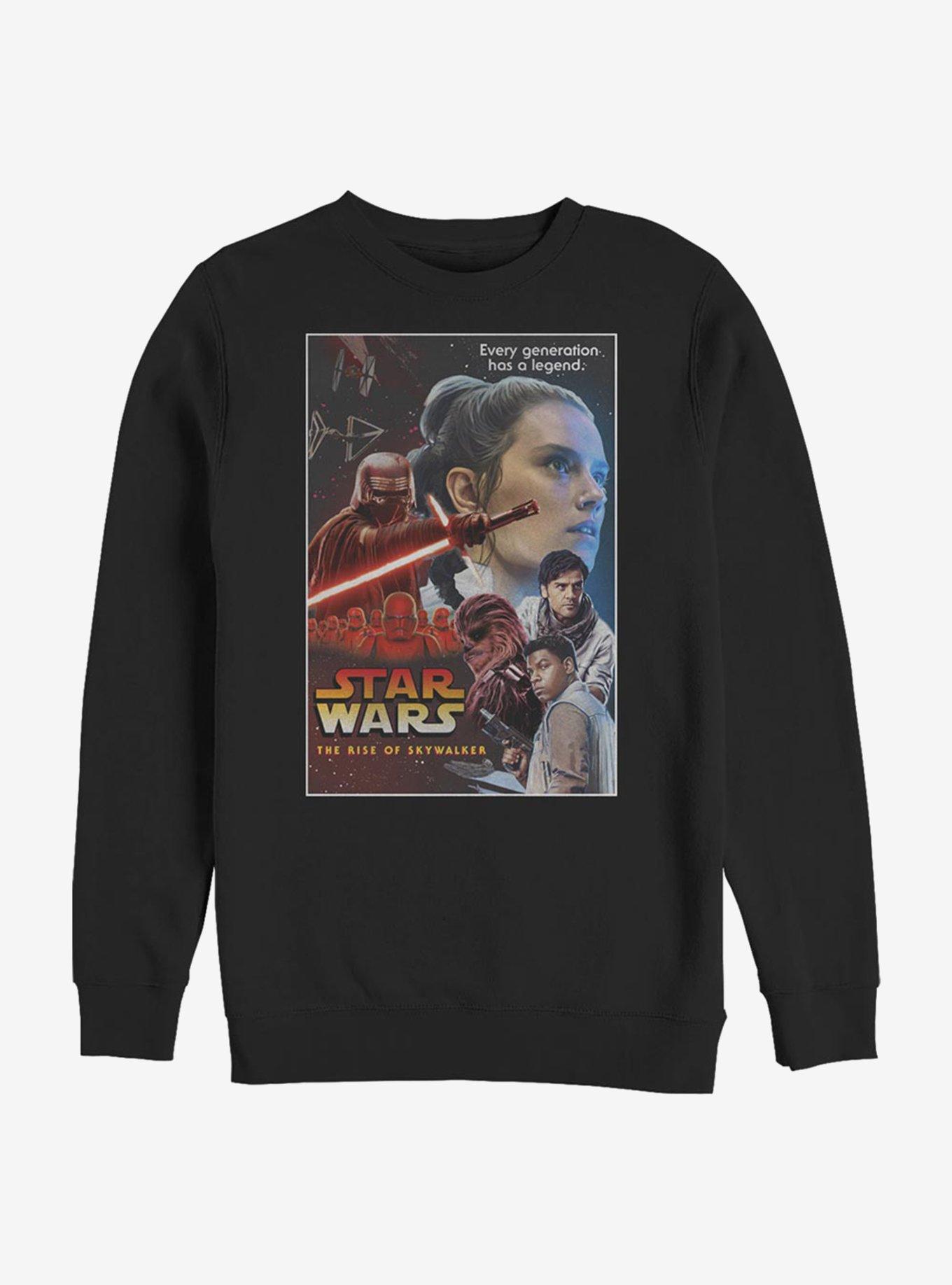 Star Wars: The Rise Of Skywalker Vintage Poster Crew Sweatshirt, , hi-res