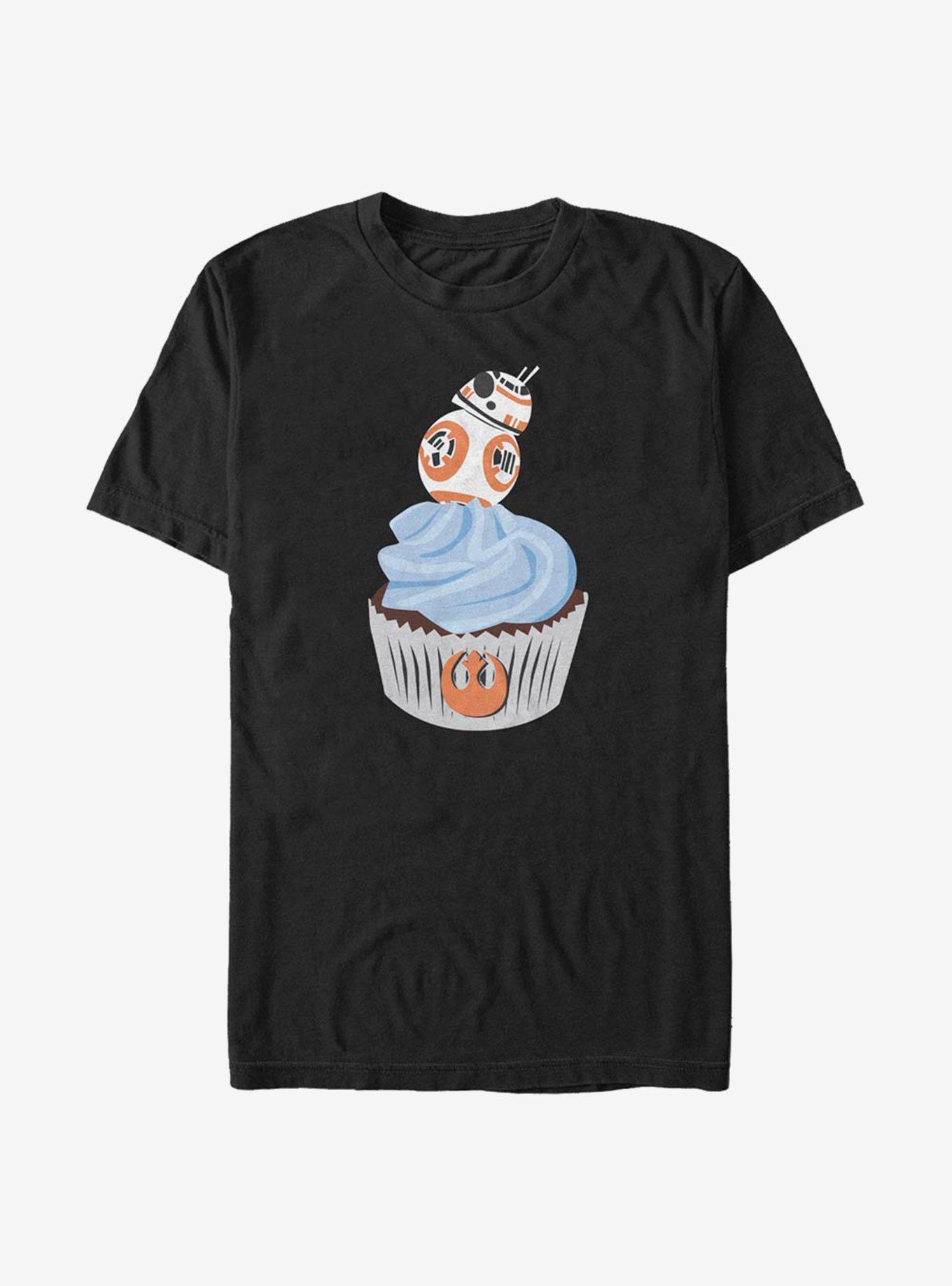 Star Wars: The Rise Of Skywalker BB-8 Cucpcake T-Shirt, BLACK, hi-res