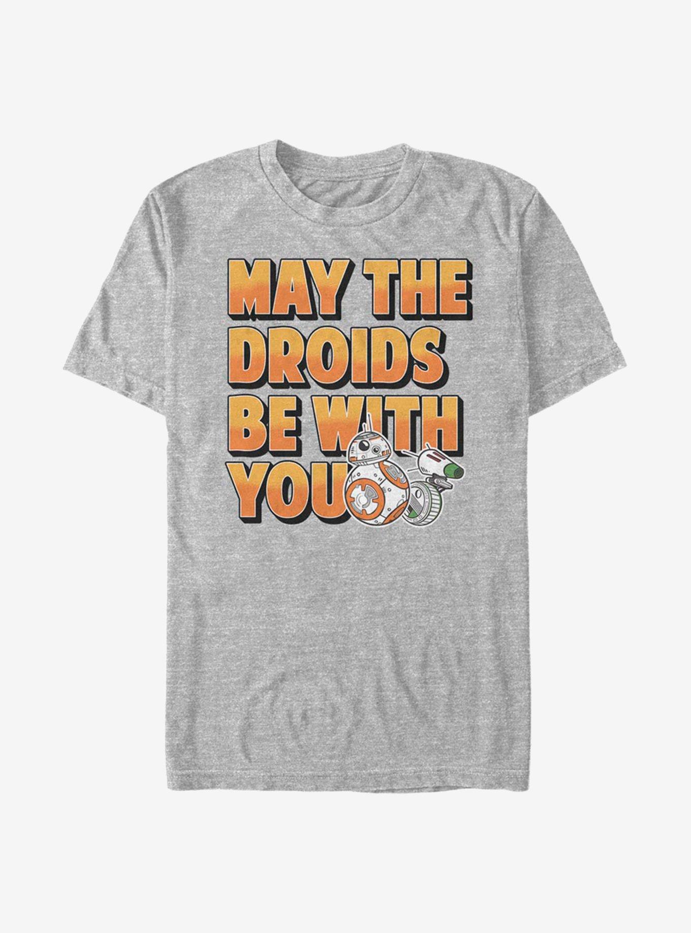 Star Wars: The Rise Of Skywalker Droids Be With You T-Shirt, ATH HTR, hi-res