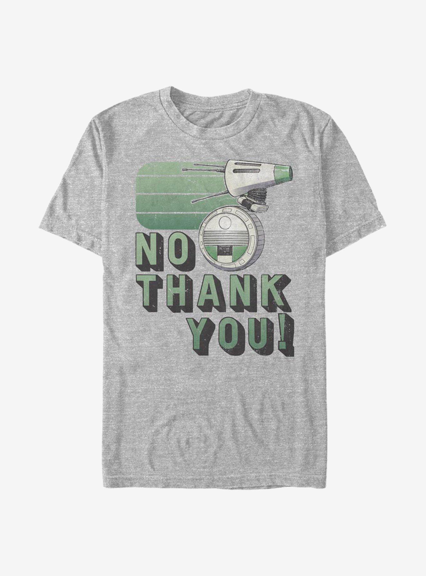 Star Wars: The Rise Of Skywalker No Thank You T-Shirt, ATH HTR, hi-res