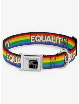 Equality Stripe Seatbelt Dog Collar, , hi-res