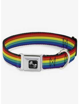 LGBTQ Pride Flag Seatbelt Dog Collar, , hi-res